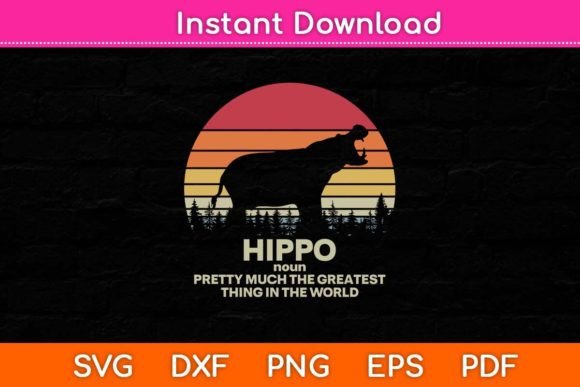 Review: Hippo Definition Funny SVG for Embroidery